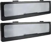 License Plate Frames Black, 2PCS Front Rear License Plate Cover for European Electric Car, Universal Car Plate Holders Protectors