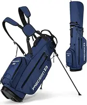 Lightweight Golf Stand Bag with 7 Way Full-Length Dividers, 5 Pockets, Automatically Adjustable Dual Straps，Elegant Design