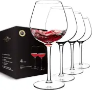 Plastic Wine Glasses Set of 4(15oz) |Unbreakable 4 Count (Pack 1), Clear