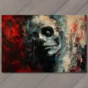 FLATCARD Zombie Person Creepy Painting Super Unusual Strange Weird Wild