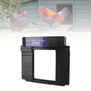 US (Black) Smart Double-Opening Remote Control Light-Sensing Solar Timing Chicke