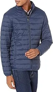 [Amazon Essentials] Men's Packable Lightweight Water-Resistant Puffer Jacket (Available in Big & Tall)