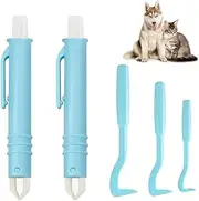 WUSJCOF Tick Tweezers Set for Dogs, Cats and People - Tick Hook and Tick Tweezers for Children and Pets, Safe Tick Remover for Ticks of Any Size