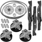 Caltric 918-04825B 942-04244 Spindle w/Blade Pulley Belt For Cub Cadet MTD Stens