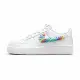 【NIKE 耐吉】Air Force 1 Low GS 女鞋 大童 白彩色 編織 AF1 運動 休閒 休閒鞋 FQ4948-100