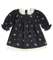 [C'era Una Volta] C'era Una Volta Baby Frankie floral cotton dress M 12 black