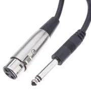 Microphone XLR Jack to 1/4 Male Plug 25FT Cable Wire Extension