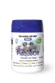 Troy Plaqueoff Dog 40g Powder Plaque Tartar Bad Breath Dietary Supplement Oral