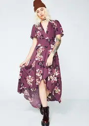 Whimsical Garden Wrap Dress