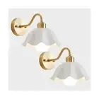 Gold Wall Sconces Set of Two Vintage Industrial Wall Lights Modern Farmhouse ...
