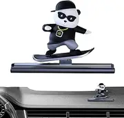 Temporary Car Parking Card Number Plate, Temporary Parking Plate with Skating Bear, Fun Skating Bear Parking Number Plate for