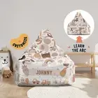 Beanbag Cover for Kids, Custom Name, Alphabet ABC Theme, ABC Design