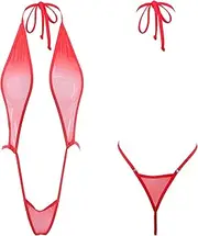 SHERRYLO Sheer Sling Monokini Slingshot Bikini See Thru Slingshots Extreme See Through Bodysuit Micro Bikinis Mesh Monokini