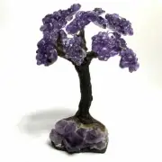Medium Amethyst Clustered Crystal Gemstone Tree W/ Crystal Base, Tree of Life