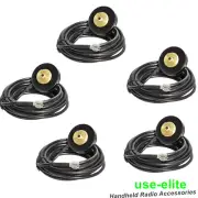 5X NMO Magnetic Mount Base With RG-58 Cable Mini UHF Plug For Mobile Car Radio