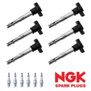 6 Ignition Coil & NGK Iridium Spark Plugs for 2009 Audi Q5 3.2L V6 UF575 (for: Audi)