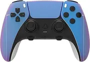 PlayVital 2 Set Skin Sticker for ps5 Edge Controller, Custom Vinyl Decal Wrap Cover for ps5 Edge Wireless Controller - Chrome Purple Blue