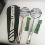 WHIZZ Heavy Duty Graphite Badminton Racket Set of 2, NEW!! FREE SHIPPING !!