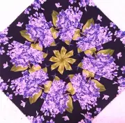 16 9.5" Flowerhouse Lilacs B1 * Stack 'n Whack Quilt Blocks*Kaleidoscope