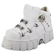 New Rock M106n-c27 Unisex Platform Boots in White