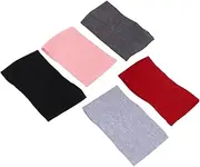 [DRESSOOS] 5pcs Solid Headwrap for Boys and Girls Fashion Headband Elastic Hair Accessories Dark Light Cross Hair Bands