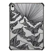 iPad 10.9-inch (10th gen) iPad Impact Case AIM HIGH 1 IPAD, BLACK & WHITE MOUNTAINS MINIMALIST LINES NATURE MOUNTAIN ILLUSTRATION