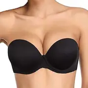 [Plusexy] Women's Push Up Strapless Bra Thick Padded Underwire Convertible Multiway Bras