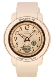 Casio Baby-G Analog-Digital Rose Gold Dial BGA-290SA-4A WR10BAR Ladies Watch