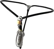 HCUDFN SM Invisible Stainless Steel Chastity Belt Metal Underwear BDSM Bondage Lock Cock Cage Chastity Device Sex Toys for Men(Waist 82~88cm)