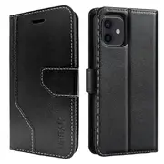 Urban Everyday Folio Wallet Flip Case with Card Slot (Suits iPhone 13) - Black