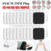 20-100Pcs TENS Machine Massagers Replacement Electrode Pads Self-Adhesive 4X4cm