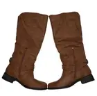 XOXO | NWT Myles Extendable Calf Brown Vegan Leather Riding Boots Women's 8.5