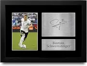 HWC Trading A4 FR Bastian Schweinsteiger Germany Gifts Printed Signed Autograph Picture for Fans and Supporters - A4 Framed
