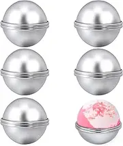 Xvvirnt 12 Pieces Bath Bomb Mold,6 Set Metal Bath Bomb Molds,2.3 Inches Aluminum Alloy Semicircle Mold Tool for Crafting Your Own Fizzles Handmade SPA,Bath Bombs Press for DIY Making Supplies