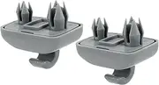X AUTOHAUX 2pcs Gray Car Plastic Sun Visor Hook Clip Bracket Retainer 8U0857562 8E0857562 for Audi A1 A3 A4 A5 Q3 Q5 S3 S4 S5 RS3 RS4 RS5