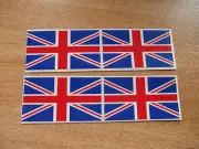 4x stickers 90mm x 50mm decals UK FLAG / UNION JACK