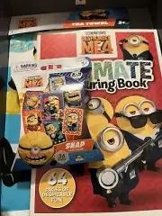 Illumination’s Despicable Me4 Tea Towel, Snap Card Game And Colouring Book - New