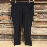 PGA Tour Black Flat Front Stretch Golf Pants UPF 50
