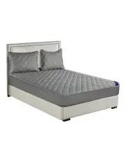 [SOGA] Bed Sheet Protector with Pillow Covers 138cm in Grey