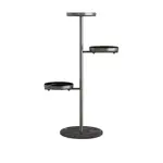 SOGA 3 Tier Black Metal Plant Stand Pot Shelf Garden Rack Display Home Decor