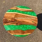 24" Epoxy Resin Table Top Handcrafted Coffee Table Accent, Resin Artwork