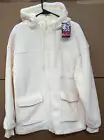 Mens full zip Sherpa Hoodie Unbleached Off White, by DSG Twitch Allison, LARGE