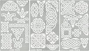Aleks Melnyk No.37 Metal Journal Stencils, Celtic Patterns, Wicca Stencil, Celtic Knot Stencils, Viking Stencils, Wood Burning Templates, Wood Carving Stencils, Pyrography, Bullet Journaling