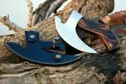 Handmade Carbon Steel Pizza Axe Viking Short Axe Hatchet For Camping & Hunting