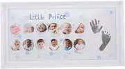 Cabilock Baby First Year Photo Frame With Handprint And Footprint Kit Monthly Milestone Picture Display Frame Fornewborn Keepsake And Nursery Decoration