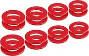 AUTMATCH D-Ring Shackle Washers Kit (16 Pack) Rubber Washers Protect Your Bumper and Reduce Rattling Red