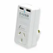 Sansai Dual USB Mains Charger 5V 2.1A & Surge Protect Power Adapter