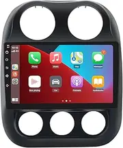 10.1 Inch Car Stereo Radio [2GRAM 32GROM] for Jeep Patriot Compass 2010-2016 with Wireless CarPlay Android Auto,Android 13 Player Radio with Bluetooth,WiFi,SWC,Mirror Link, GPS