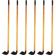 Ashman Online Garden Hoe Heavy-Duty Blade Fiberglass Rubber Grip Handle (6-Pack)