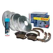 Front + Rear Brake Rotors Drums & Bosch Pads Shoes for Honda CR-V RD 2.0L AWD